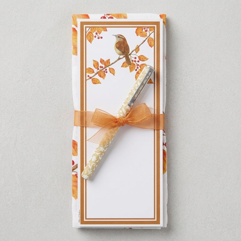 Fall leaves Flour Sack Towel & Magnetic Note Pad Set