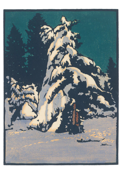 William S. Rice: Long Winter's Night Holiday Card Assortment
Snow covered Pine