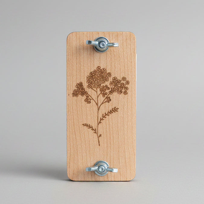 Hardwood Pocket Flower Press Kit - 2" x 4" - yarrow/maple