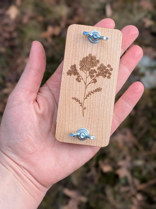 Hardwood Pocket Flower Press Kit - 2" x 4" - yarrow/maple