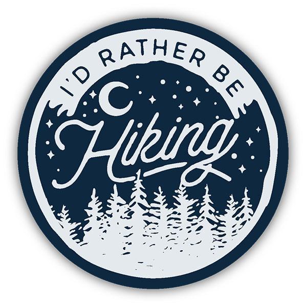 I'd Rather Be Hiking Sticker