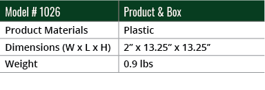 specifications for Squirrel Buster Plus Weather Guard
