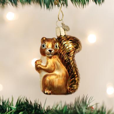 Squirrel Ornament On Tree