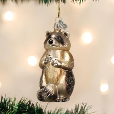 Raccoon Ornament On Tree