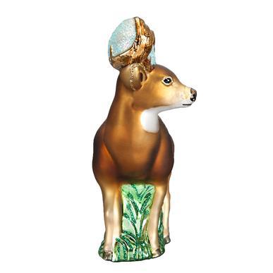 Whitetail Deer Ornament Front Side View