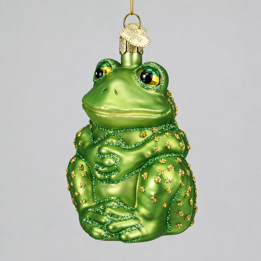 Sitting Frog Ornament Front Side View