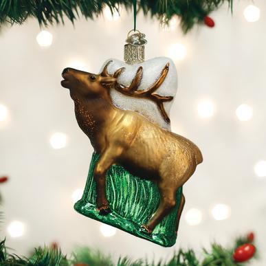 Elk Ornament on Tree
