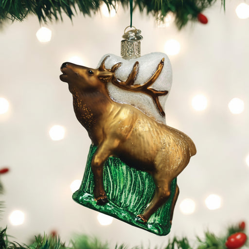 Elk Ornament on Tree