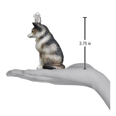 Sitting Wolf Ornament - Thumbnail 4