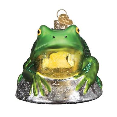 Bull Frog Ornament Front Side View