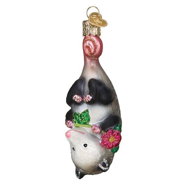 Blossom Opossum Glass Holiday Ornament - Thumbnail 2