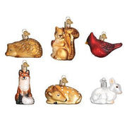 Mini Woodland Animal Ornament Set
