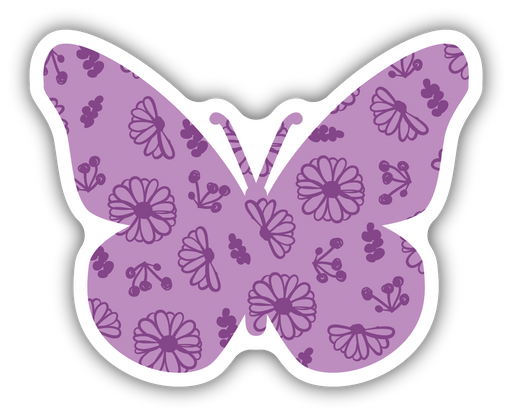 Floral Butterfly Sticker