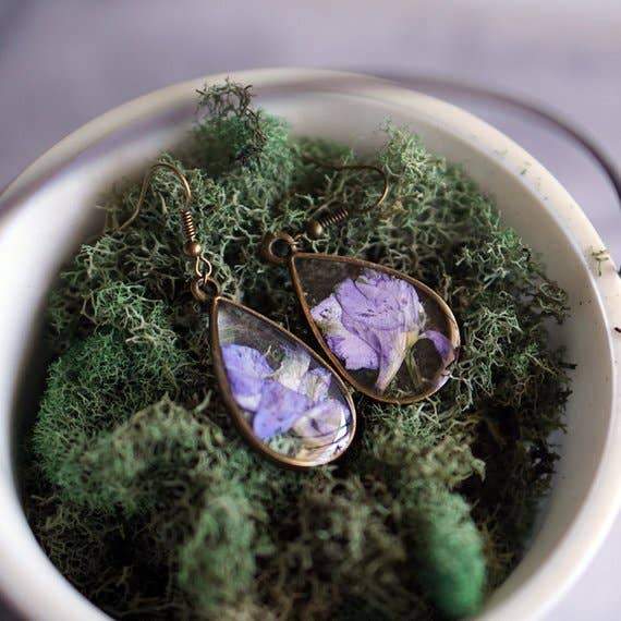 Purple Larkspur Earrings 4