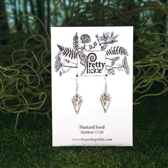 Arrow Mustard Seed Earrings 1