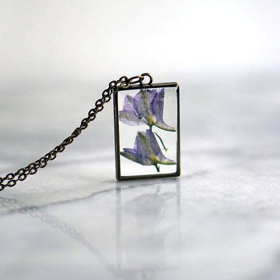 Purple Larkspur Necklace
