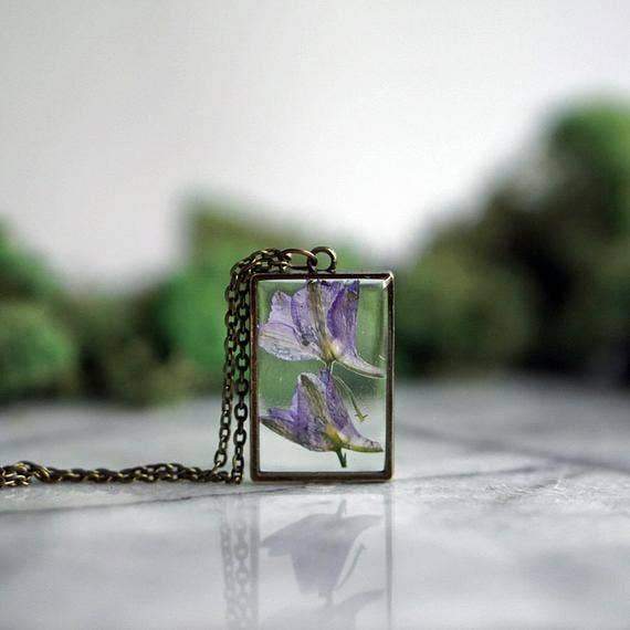 Purple Larkspur Necklace 4