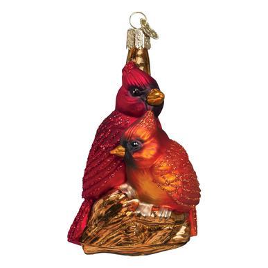 Pair Of Cardinals Ornament Front Side View
