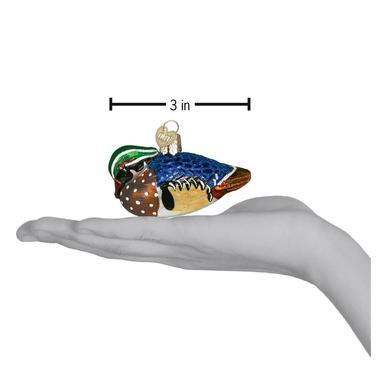 Wood Duck Ornament Hand for Scale