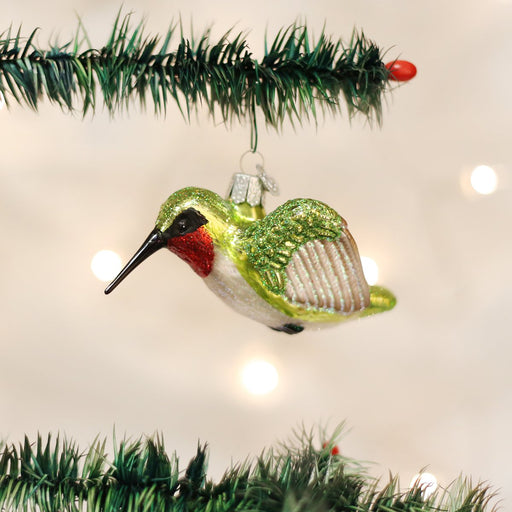 Hummingbird Ornament on Tree