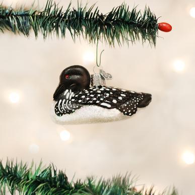 Loon Ornament on Tree