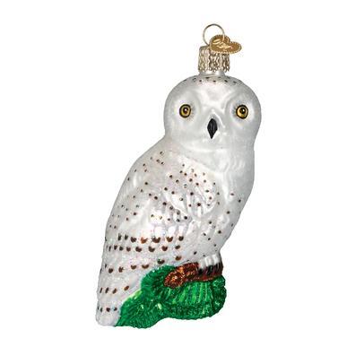 Great White Owl Ornament Right Side View