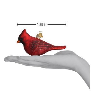 Northern Cardinal Ornament Hand for Scale