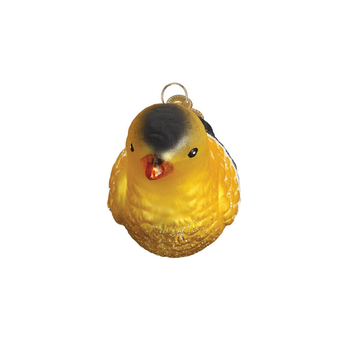 American Goldfinch Ornament Front Side View