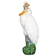 Great Egret Ornament Left Side View