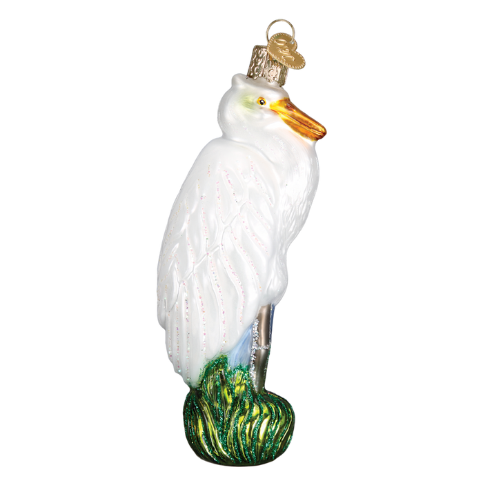 Great Egret Ornament Right Side View