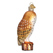 Barn Owl Ornament Back Side View