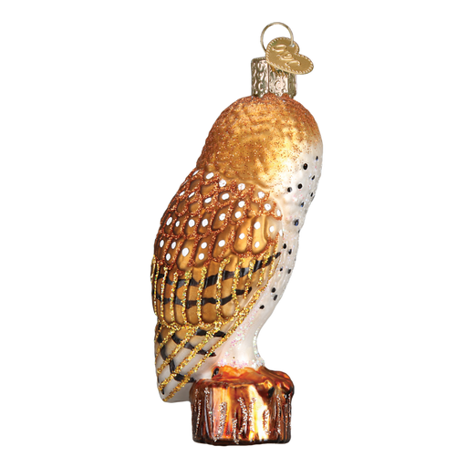 Barn Owl Ornament Back Side View