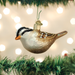 White Crowned Sparrow Ornament on Tree