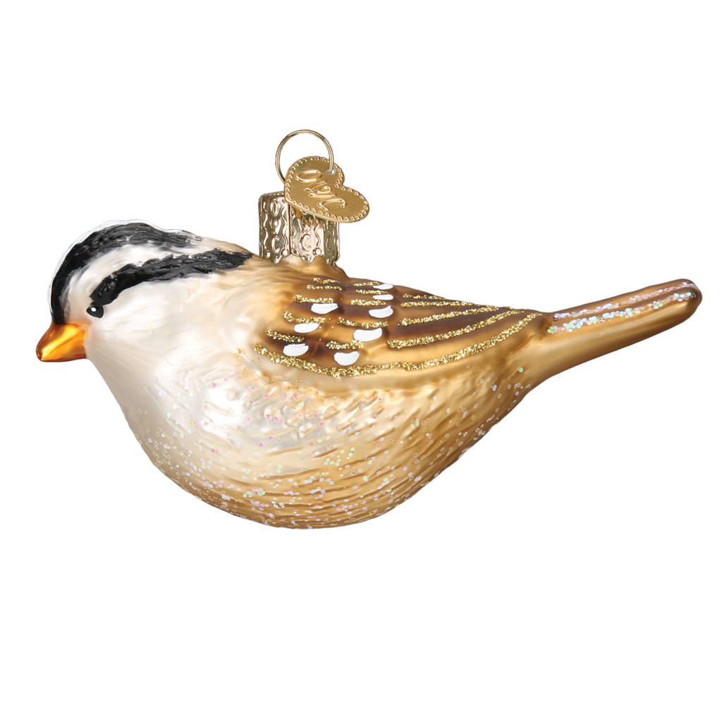 White Crowned Sparrow Ornament