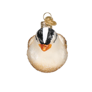 White Crowned Sparrow Ornament Front Side View