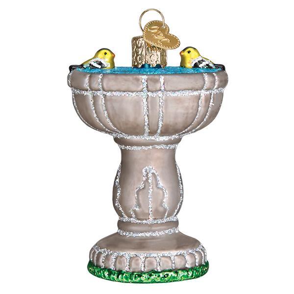 Birdbath with Goldfinches Ornament - Thumbnail 3