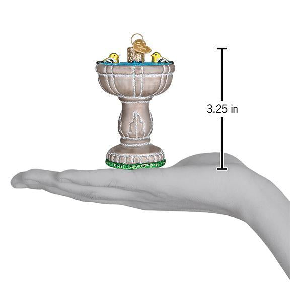 Bird Bath Ornament Hand for Scale