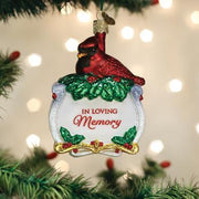 Memorial Cardinal Ornament On Tree
