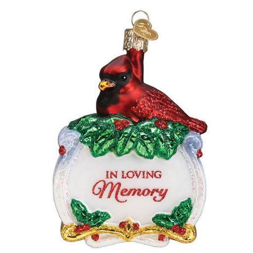 Memorial Cardinal Ornament Left Side View