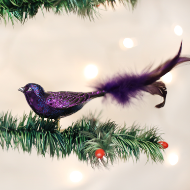 Purple Martin Ornament on Tree