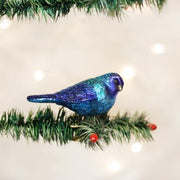 Indigo Bunting Ornament on Tree