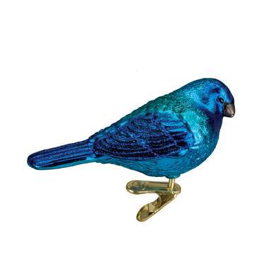 Indigo Bunting Ornament Right Side View