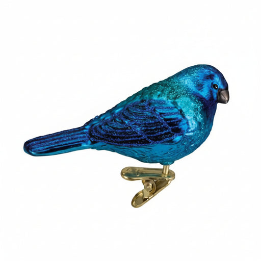 Indigo Bunting Ornament Right Side View