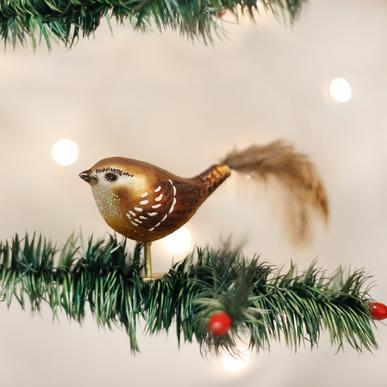 Wren Ornament on Tree