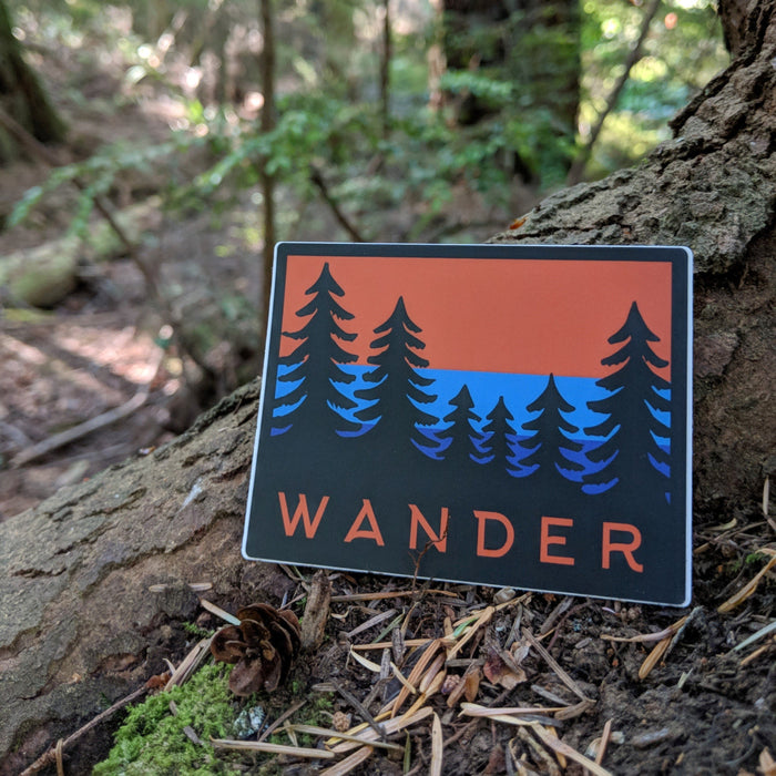 Wander Trees Sticker in forest