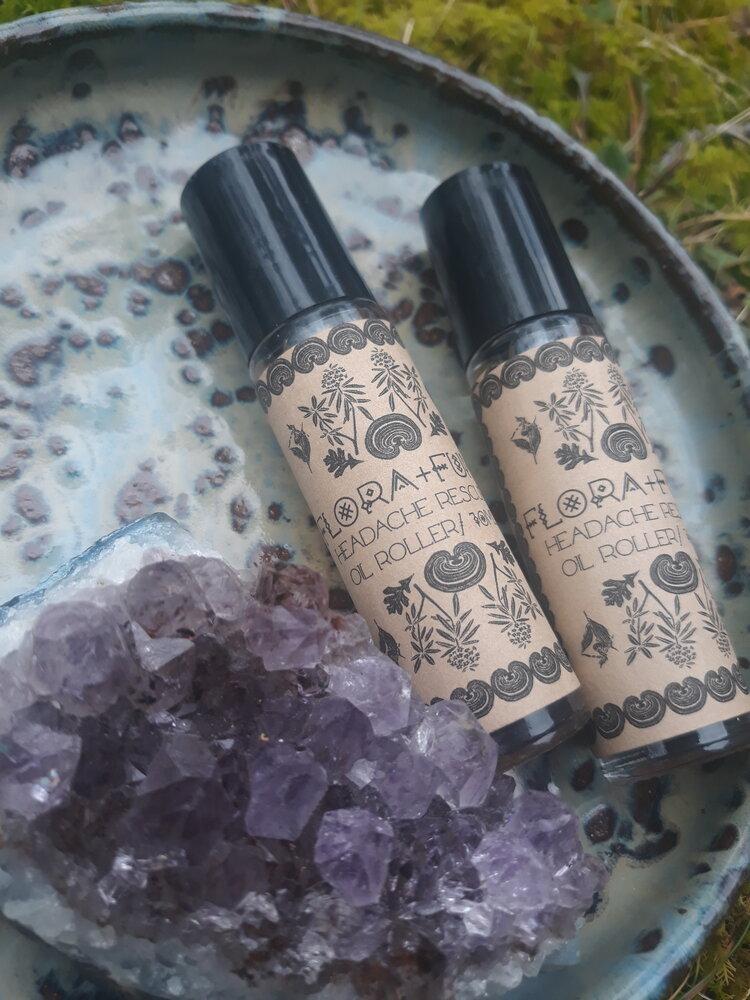 headache rescue oil rollers up close