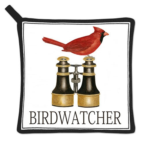 Birdwatcher Potholder with male cardinal