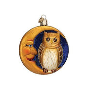 Owl In Moon Ornament Front Side View