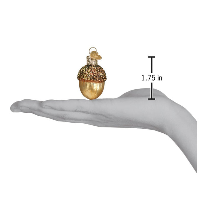 Small Acorn Ornament Hand For Scale