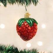 Summer Strawberry Ornament on Tree